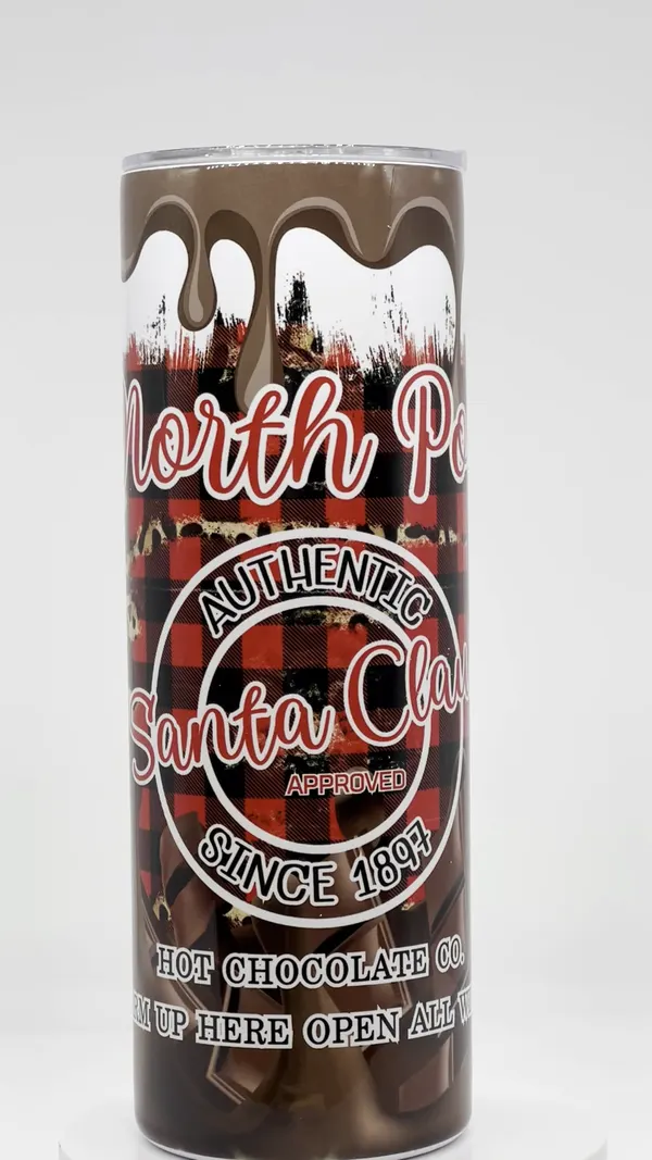 Hot chocolate Santa tumbler
