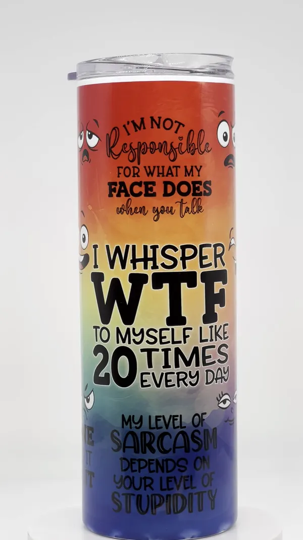Sarcastic sayings gradient tumbler