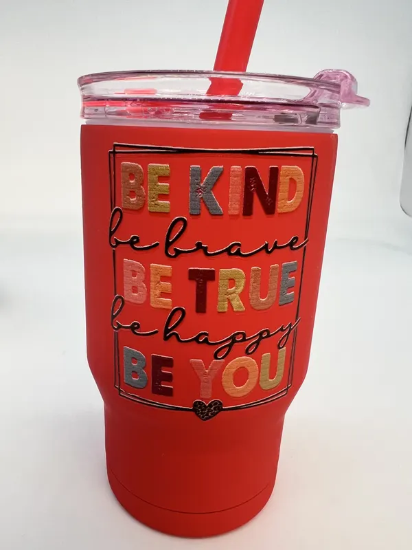 'Be Kind' inspirational tumbler